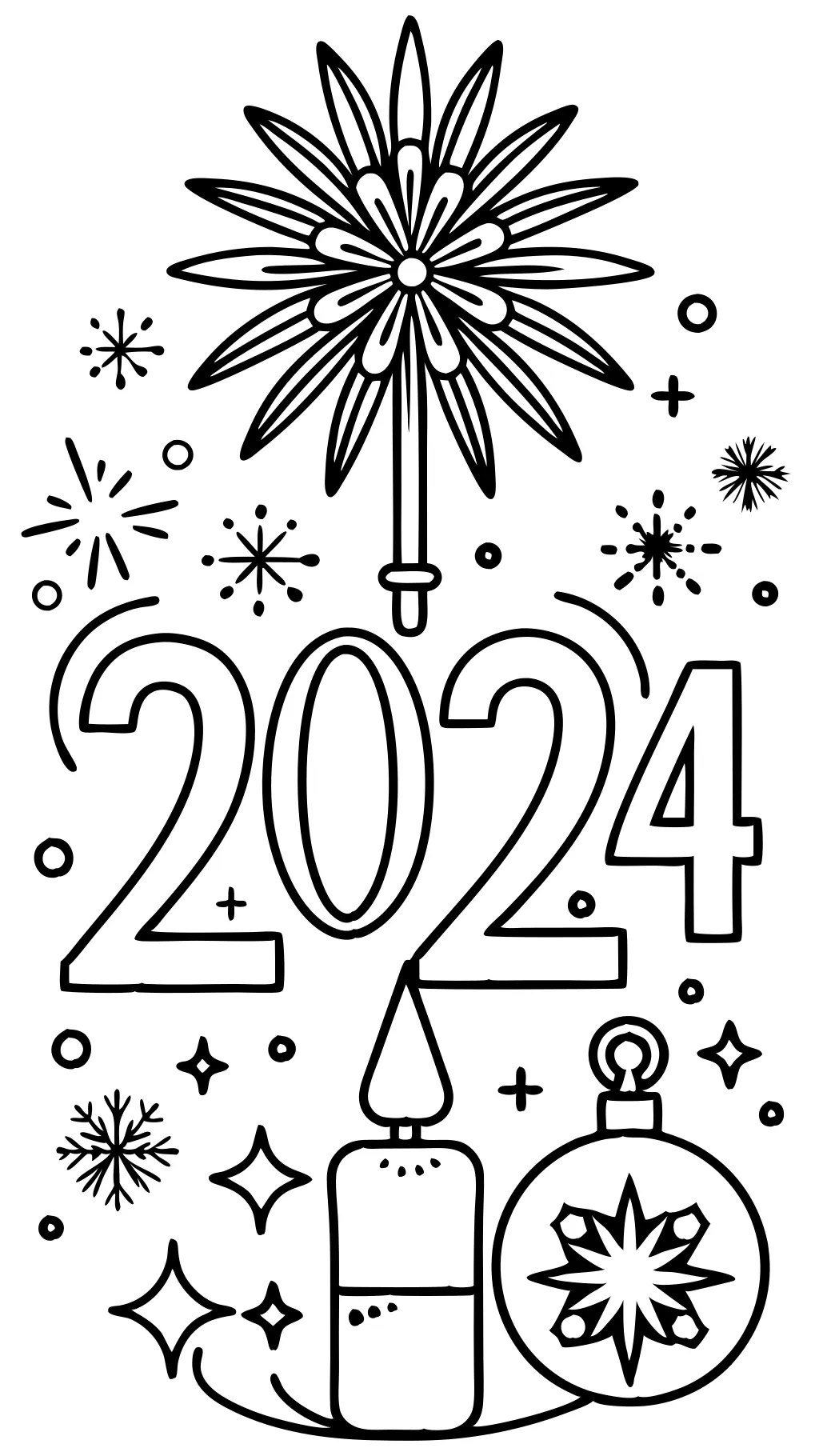 2024 coloriage imprimable